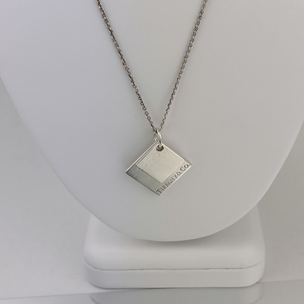 Vintage Tiffany & Co. Sterling Silver Double Square Necklace